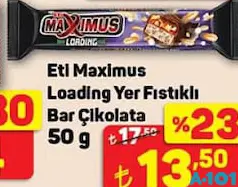 ETİ MAXİMUS LOADİNG YER FISTIKLI BAR ÇİKOLATA
